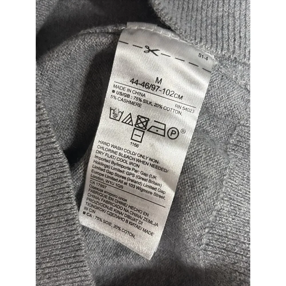 Banana Republic Sweater Mens Medium Cotton Silk Cashmere Blend VNeck